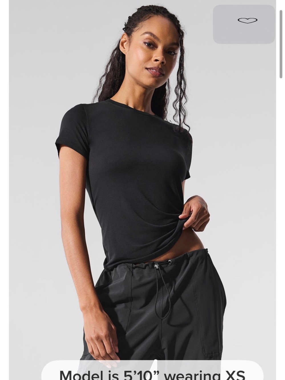 NWT ALO Yoga Black All Day  Short Sleeve Tee - Medium